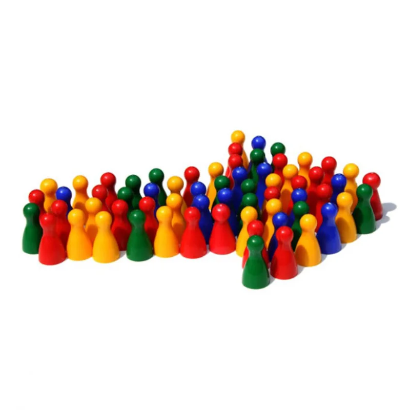 Chess Set Wooden - 10 قطعة/المجموعة قطع الشطرنج الملونة مجلس