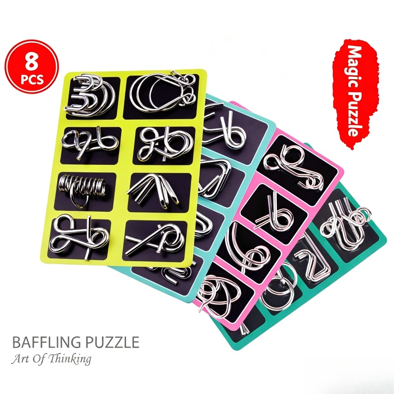 مجموعة ألغاز معدنية من 8 قطع،  - مراجعة Board Game Pdf وسعره