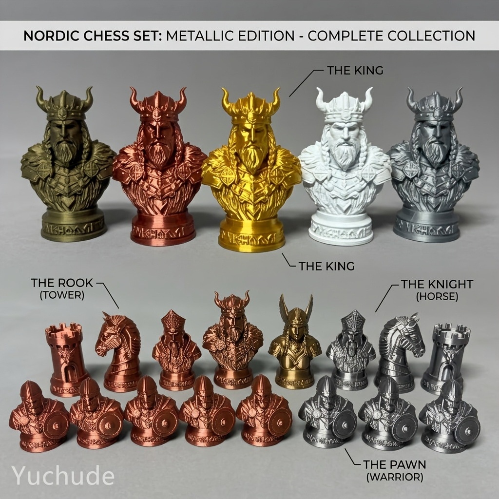 قطع شطرنج الفايكنج مطبوعة بتقن - مراجعة Board Game Vikings وسعره
