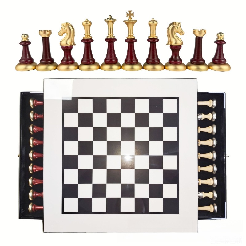 مجموعة شطرنج خشبية بتشطيب لامع - مراجعة Chess Set Wooden وسعره