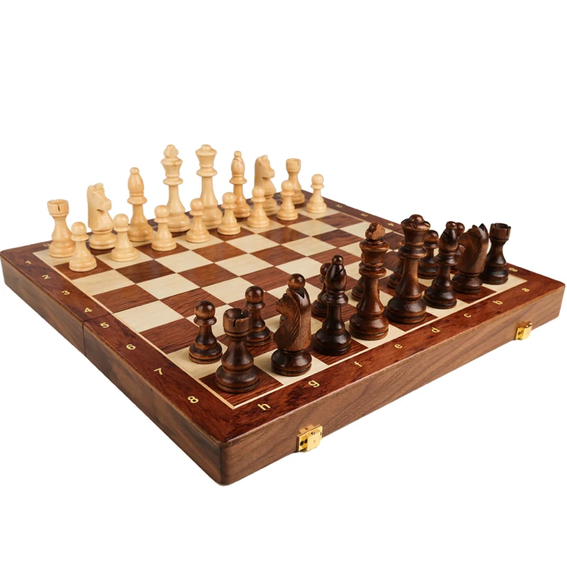 قطع خشبية صلبة قابلة للطي كبير - مراجعة Chess Set Wooden وسعره