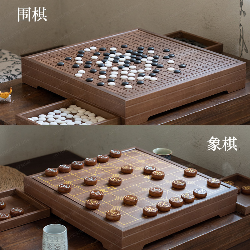 لوحة لعبة غو وشطرنج صيني 2 في  - مراجعة Chess Set Wooden وسعره